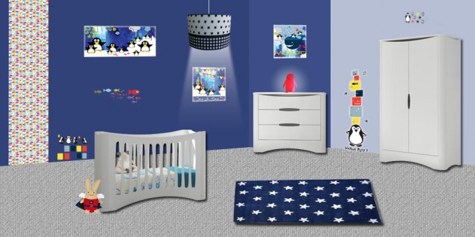 deco chambre bebe theme banquise