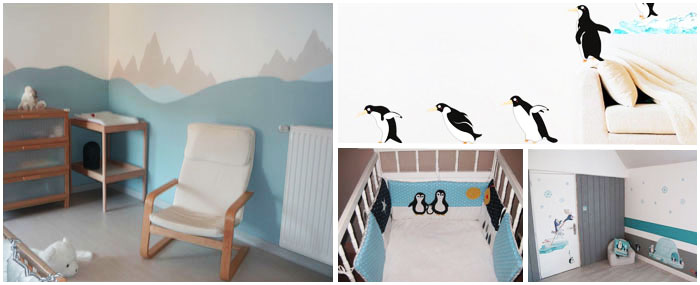 deco chambre bebe theme banquise