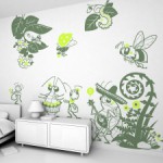 deco chambre fille theme jardin