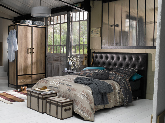deco chambre industrielle