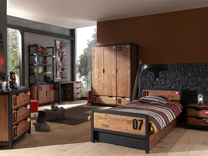 deco chambre industrielle