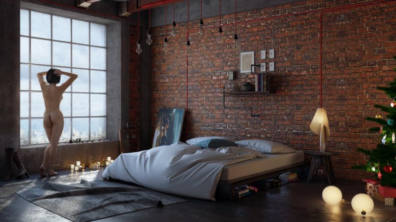 deco chambre industrielle