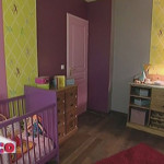 decoration chambre bebe mauve