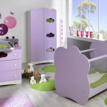 decoration chambre bebe mauve