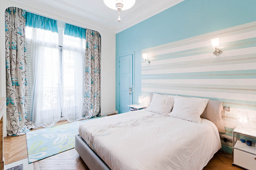 decoration chambre bleue