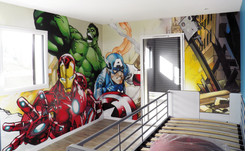 decoration chambre garcon super heros