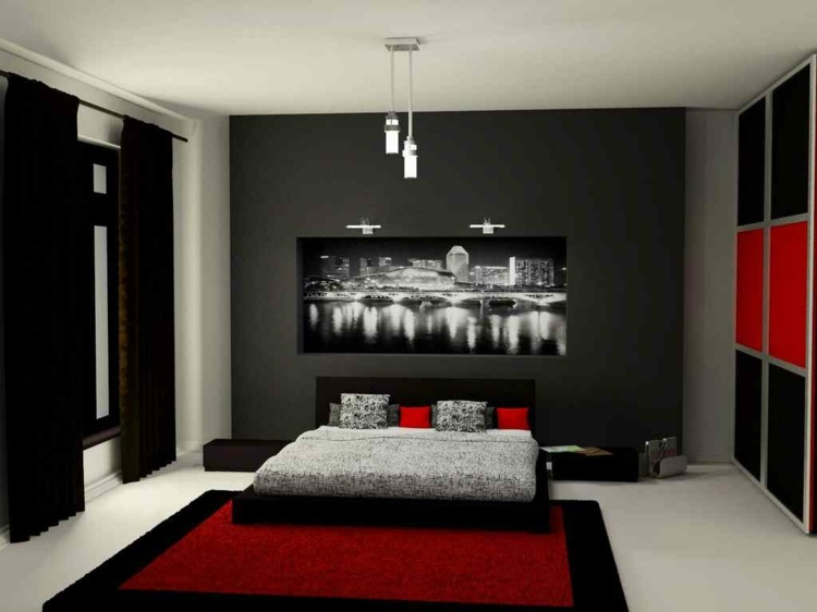 decoration de chambre noir et blanc
