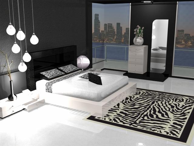 decoration de chambre noir et blanc