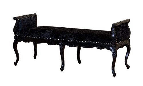 bout de lit velours noir