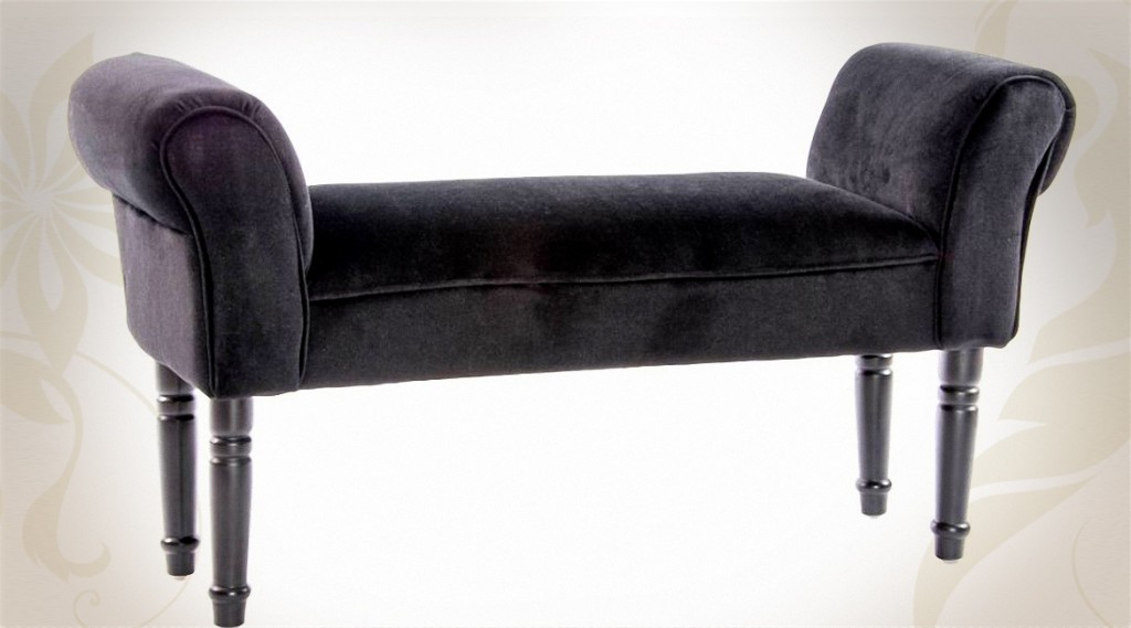 bout de lit velours noir
