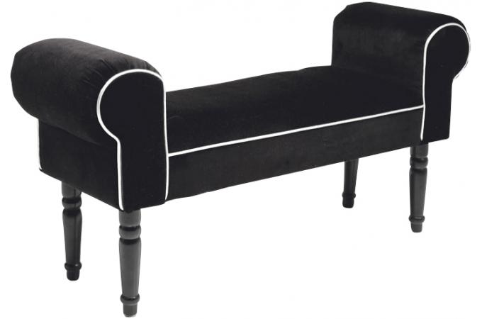 bout de lit velours noir