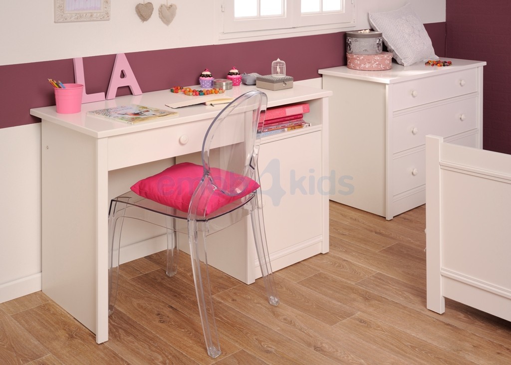 bureau blanc pour jeune fille