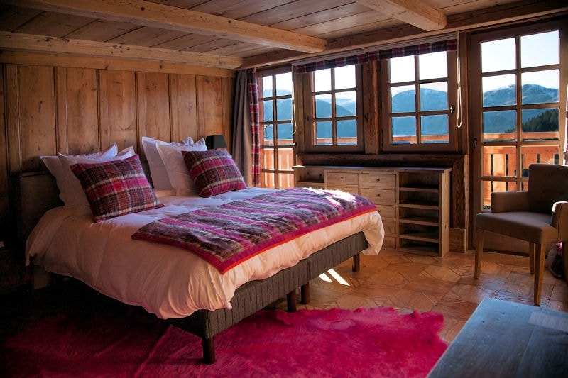 chambre deco chalet