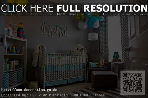 deco chambre bebe marron et bleu
