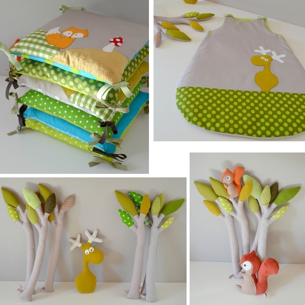 deco chambre bebe theme foret