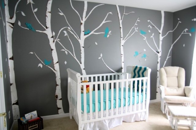 deco chambre bebe theme foret