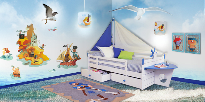 deco chambre garcon theme pirate