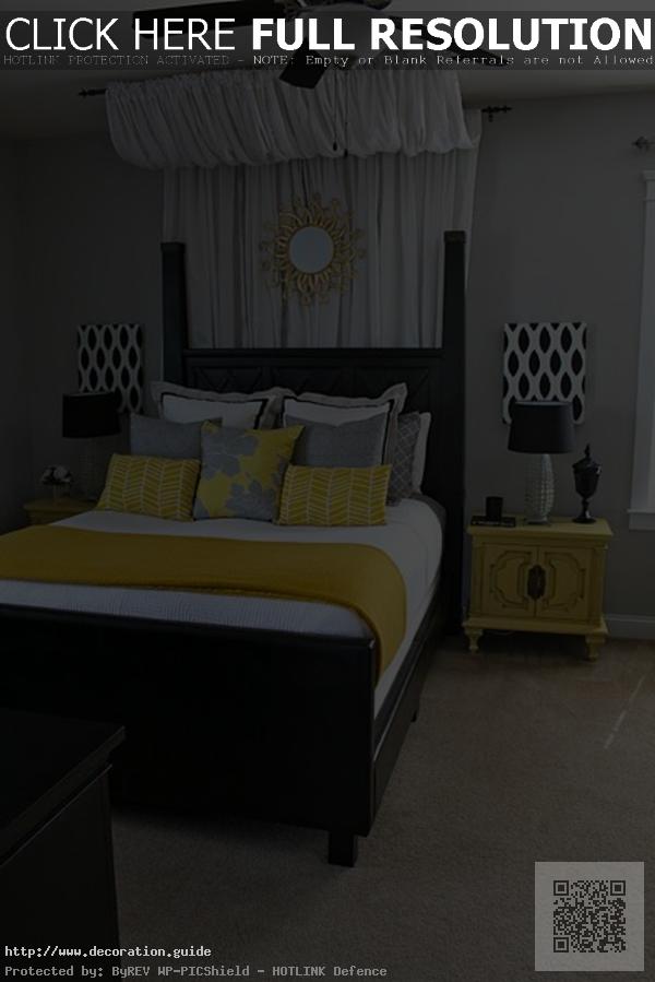 deco chambre gris et jaune