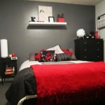 deco chambre gris et rouge