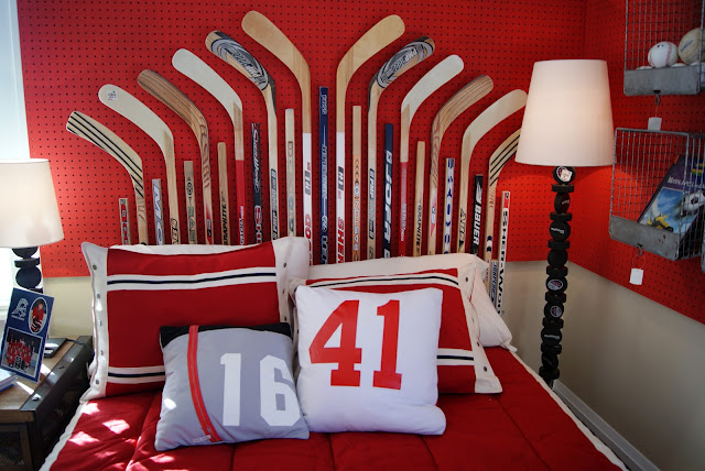 decoration chambre de garcon hockey