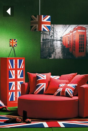decoration chambre drapeau anglais
