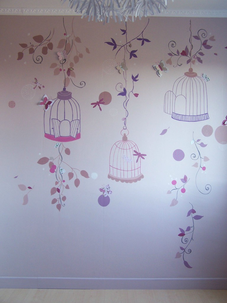 decoration chambre fille papillon