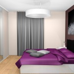 decoration chambre gris et prune