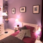 decoration chambre gris et prune
