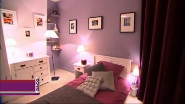decoration chambre gris et prune