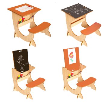 bureau pour bebe en bois