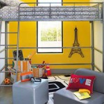 deco chambre ado gris et jaune