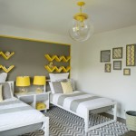 deco chambre ado gris et jaune