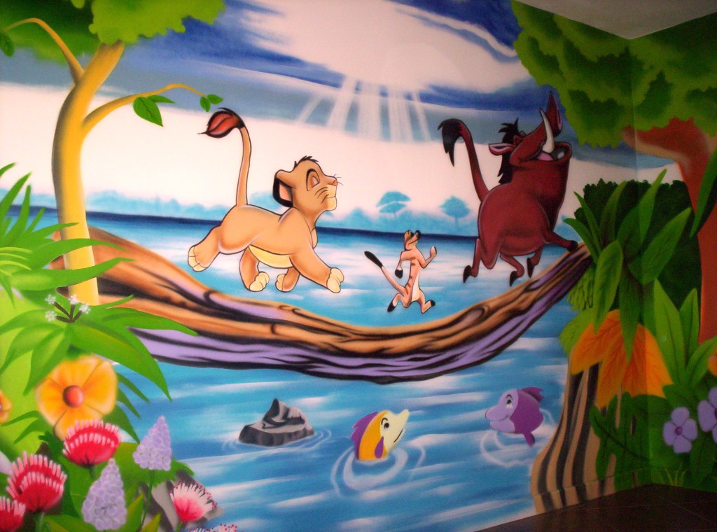 deco chambre bebe roi lion