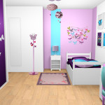 deco chambre fille mauve