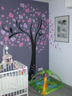 deco chambre fille mauve