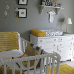 deco chambre garcon jaune gris