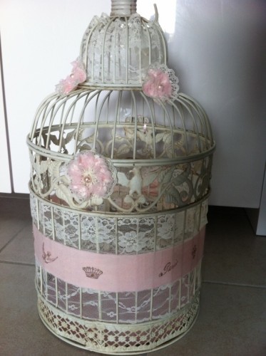 decoration cage oiseau urne