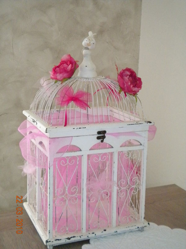 decoration cage oiseau urne