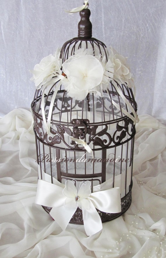 decoration cage oiseau urne