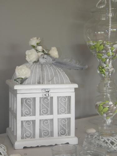 decoration cage oiseau urne