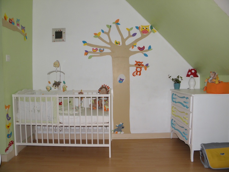 decoration chambre bebe theme foret