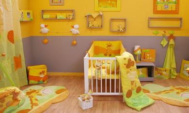 decoration chambre bebe theme savane