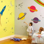 decoration chambre garcon planete