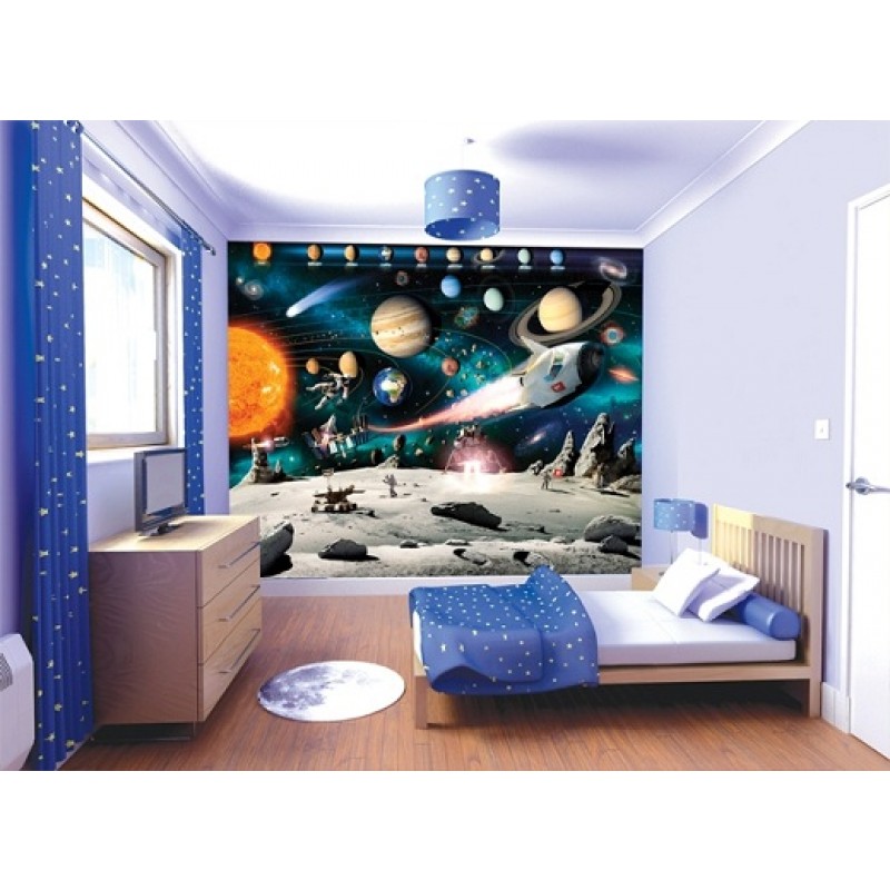decoration chambre garcon planete