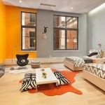 decoration chambre orange et gris