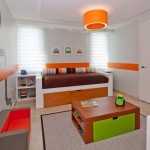 decoration chambre orange et gris