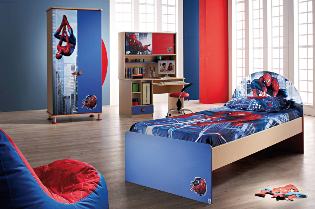 decoration chambre spiderman