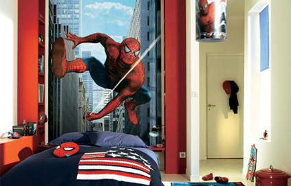 decoration chambre spiderman