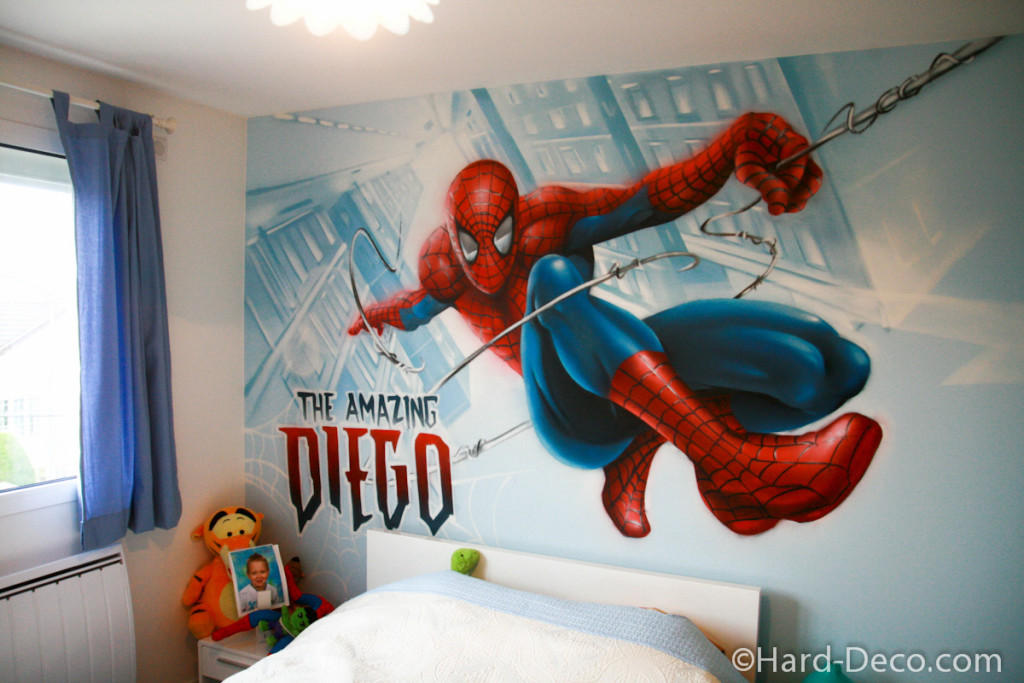 decoration chambre spiderman
