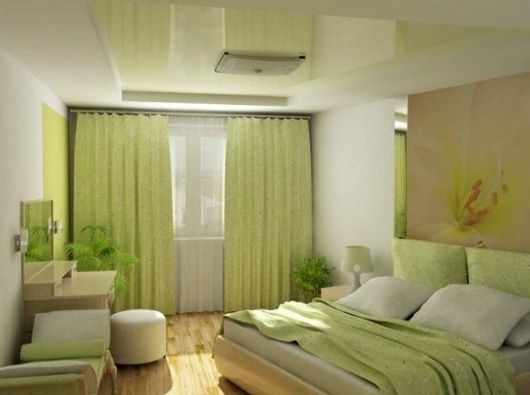 decoration chambre verte et blanc